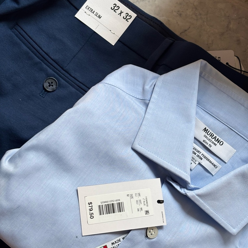 Murano Light Blue Shirt and Dark Blue Pants Set
